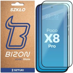 Τζάμι Προστασίας Bizon Glass Edge Duo Xiaomi POCO X8 Pro black frame [2 PACK]