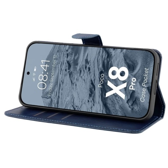 Θήκη Βιβλίο Bizon Case Pocket Xiaomi Poco X8 Pro Navy Blue Θήκη Βιβλίο Bizon Case Pocket Xiaomi Poco X8 Pro Navy Blue