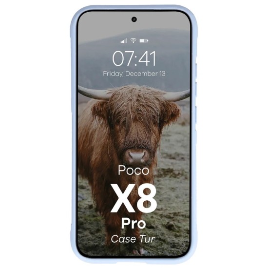 Θήκη Σιλικόνης Bizon Case Tur Xiaomi POCO X8 Pro light blue Θήκη Σιλικόνης Bizon Case Tur Xiaomi POCO X8 Pro light blue