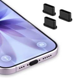 Προστατευτικά Καλύμματα Θύρας USB-C Bizon Dust Plug for Type C Port Devices black [3 PACK]