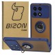 Θήκη Σιλικόνης Bizon Case Hybrid Ring Xiaomi Poco X6 Pro smoky with a navy blue frame