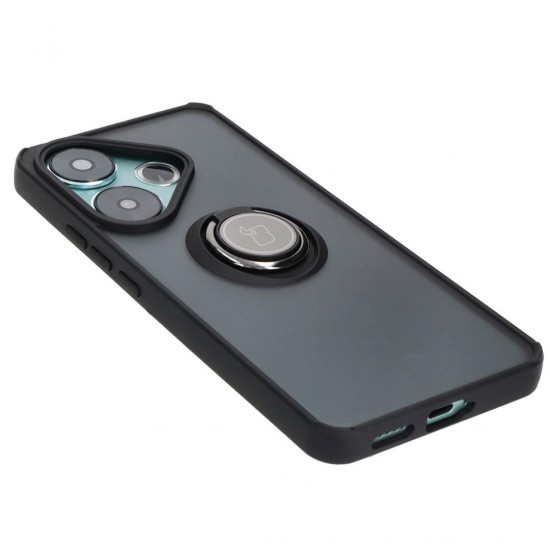 Θήκη Σιλικόνης Bizon Case Hybrid Ring Xiaomi Redmi Note 14 5G smoky with a dark green frame Θήκη Σιλικόνης Bizon Case Hybrid Ring Xiaomi Redmi Note 14 5G smoky with a dark green frame
