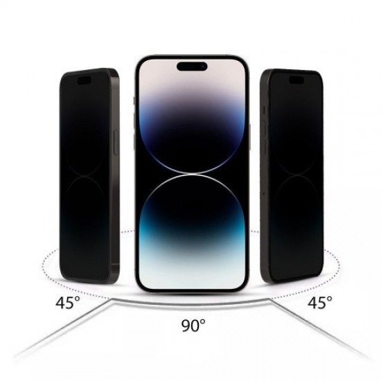 Screen Protector - Hofi Premium Pro+ Full Coverage Anti Spy Full Glue Tempered Glass For Apple iPhone 15 Plus / 14 Plus Privacy