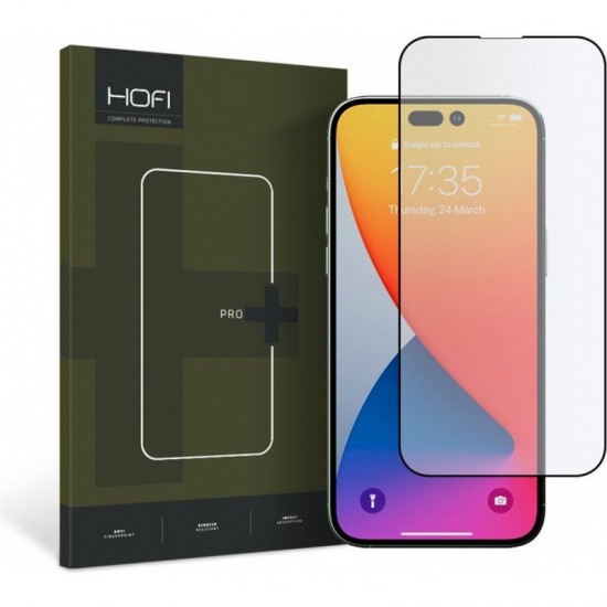 Screen Protector - Hofi Premium Pro+ Full Coverage Full Glue Tempered Glass For Apple iPhone 14 Pro Max Black Screen Protector - Hofi Premium Pro+ Full Coverage Full Glue Tempered Glass For Apple iPhone 14 Pro Max Black