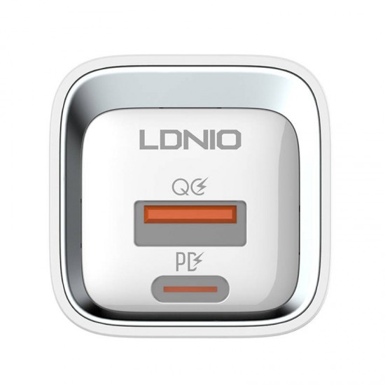 Φορτιστής Wall charger LDNIO A2318C, USB + USB-C, PD + QC 3.0, 20W (white)