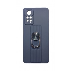Θήκη Σιλικόνης Ring Case silicone case with finger holder and stand for Xiaomi Redmi Note 11 Pro blue