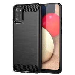 Θήκη Σιλικόνης Carbon Case Flexible Cover TPU Case For Samsung Galaxy A02s EU black