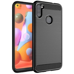 Θήκη Σιλικόνης Carbon Case Flexible Cover TPU Case For Samsung Galaxy A11 / M11 black