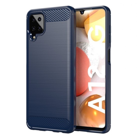 Θήκη Σιλικόνης Carbon Case Flexible Cover TPU Case For Samsung Galaxy A12 / Galaxy M12 blue