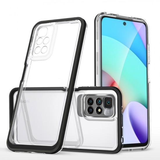 Θήκη Σιλικόνης 3in1 Case for Xiaomi Redmi 10 Frame Gel Cover Black Θήκη Σιλικόνης 3in1 Case for Xiaomi Redmi 10 Frame Gel Cover Black