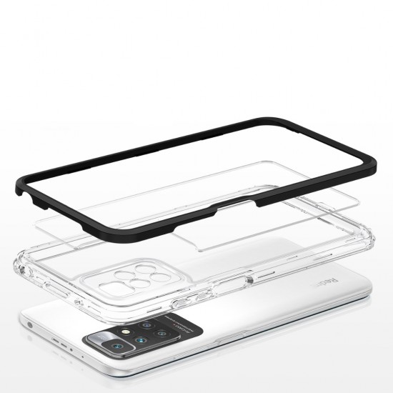 Θήκη Σιλικόνης 3in1 Case for Xiaomi Redmi 10 Frame Gel Cover Black Θήκη Σιλικόνης 3in1 Case for Xiaomi Redmi 10 Frame Gel Cover Black