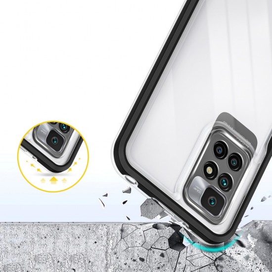 Θήκη Σιλικόνης 3in1 Case for Xiaomi Redmi 10 Frame Gel Cover Black Θήκη Σιλικόνης 3in1 Case for Xiaomi Redmi 10 Frame Gel Cover Black