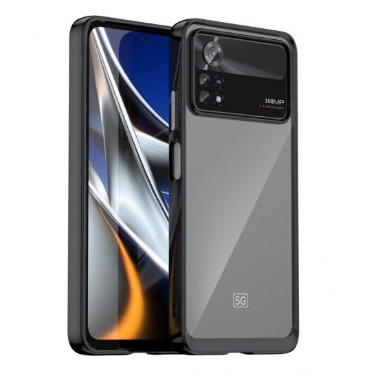 Θήκη Σιλικόνης Outer Space Case for Xiaomi Poco X4 Pro 5G cover with a flexible frame black