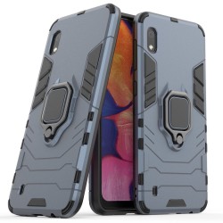 Θήκη Σιλικόνης Ring Armor Case Kickstand Tough Rugged Cover for Samsung Galaxy A10 blue