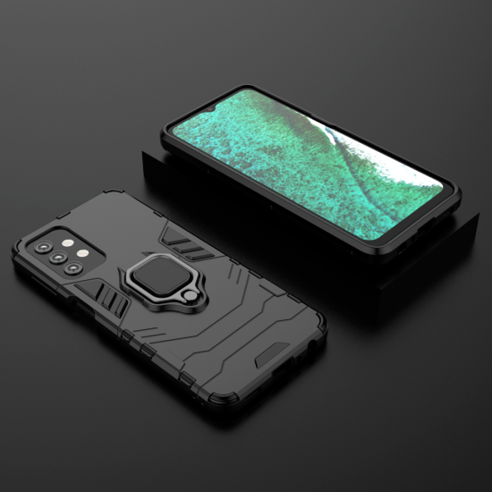Θήκη Σιλικόνης Ring Armor tough hybrid case cover + magnetic holder for Samsung Galaxy A33 5G black