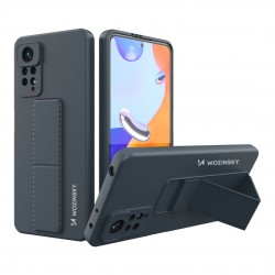 Θήκη Σιλικόνης Wozinsky Kickstand Case Silicone Stand Cover for Xiaomi Redmi Note 11 Pro navy blue