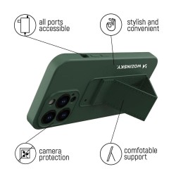 Θήκη Σιλικόνης Wozinsky Kickstand Case Silicone Stand Cover for Xiaomi Redmi Note 11 Pro navy blue
