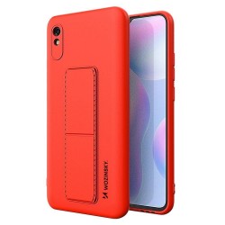 Θήκη Σιλικόνης Wozinsky Kickstand Case flexible silicone cover with a stand Xiaomi Redmi 9A red