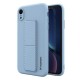 Θήκη Σιλικόνης Wozinsky Kickstand Case flexible silicone cover with a stand iPhone XR light blue