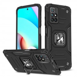 Θήκη Σιλικόνης Wozinsky Ring Armor armored hybrid case cover + magnetic holder for Xiaomi Redmi 10 black