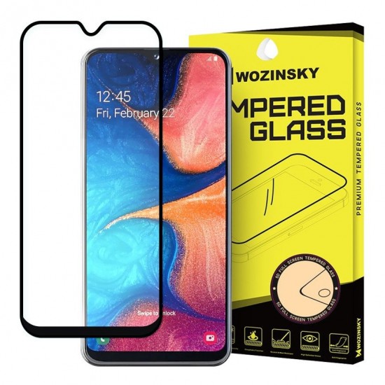 OEM Screen Protector - Wozinsky Tempered Glass Full Coverage Full Glue Case Friendly Samsung Galaxy A20e black