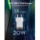 Φορτιστής RavPower RP-PC1055 20W GaN PD Alb Φορτιστής RavPower RP-PC1055 20W GaN PD Alb