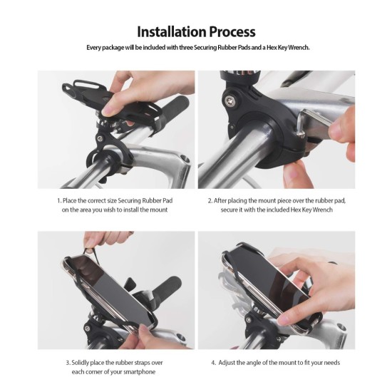 Βάση Στήριξης Μηχανής Ringke Spider Grip Mount Black (CS48621RS)