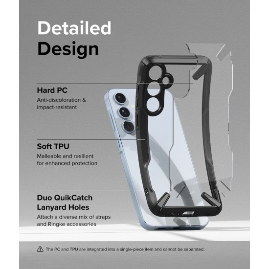 Θήκη Σιλικόνης Ringke Fusion X durable PC Case with TPU Bumper for Samsung Galaxy A35 black (FX808E55)