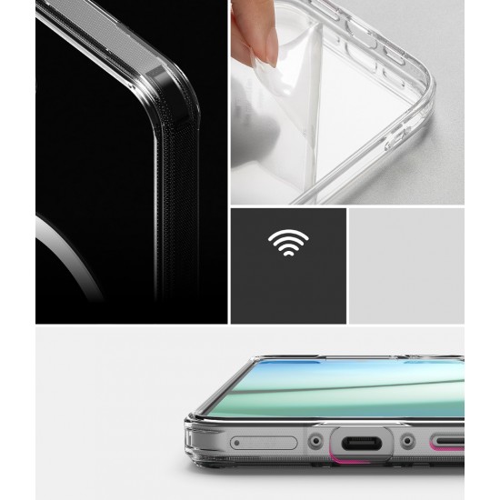Θήκη Σιλικόνης Ringke Fusion Magnetic polycarbonate case with TPU frame for Samsung Galaxy A36 / A56 5G Clear (FMG1041R52)