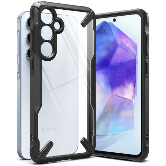 Θήκη Σιλικόνης Ringke Fusion X durable PC Case with TPU Bumper for Samsung Galaxy A55 black (FX810E55)