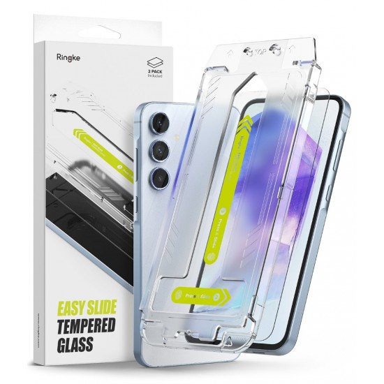 Γυαλί Προστασίας Ringke Easy Slide Tempered Glass Screen Protector for Samsung Galaxy A55 (2 Τεμάχια) (G4as820)