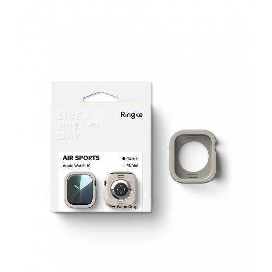 Θήκη shock-absorbing TPU Ringke Case For Apple Watch 10 (46mm) Air Sports Warm Grey (ASG94202RS) Θήκη shock-absorbing TPU Ringke Case For Apple Watch 10 (46mm) Air Sports Warm Grey (ASG94202RS)