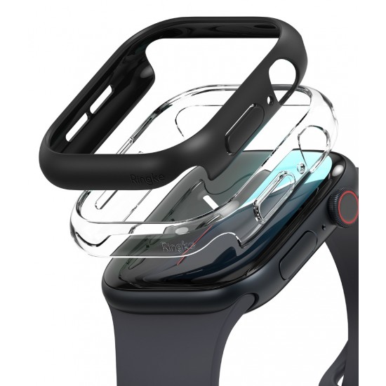 Θήκη polycarbonate Ringke Case For Apple Watch 10 (46mm) Slim 1+1 Clear(1P) + Matte Black(1P) (S941002RS)