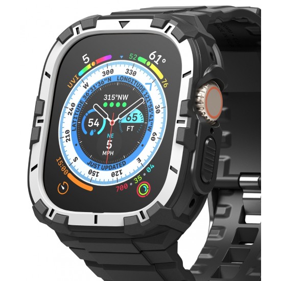Θήκη + Λουράκι Apple Watch Ultra 2 / 1 Case + Band | Fusion-X Guard White (FXG68212RS)