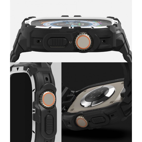 Θήκη + Λουράκι Apple Watch Ultra 2 / 1 Case + Band | Fusion-X Guard White (FXG68212RS)