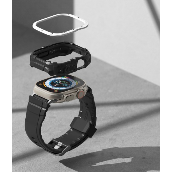 Θήκη + Λουράκι Apple Watch Ultra 2 / 1 Case + Band | Fusion-X Guard White (FXG68212RS)