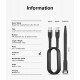 Καλώδιο Ringke Fast Charging Pastel Cable - C Type - C Type 1.2m Black (CB60174RS) Καλώδιο Ringke Fast Charging Pastel Cable - C Type - C Type 1.2m Black (CB60174RS)