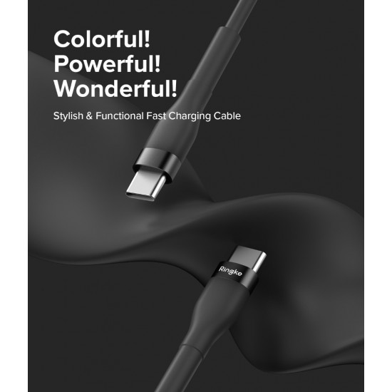Καλώδιο Ringke Fast Charging Pastel Cable - C Type - C Type 1.2m Black (CB60174RS) Καλώδιο Ringke Fast Charging Pastel Cable - C Type - C Type 1.2m Black (CB60174RS)