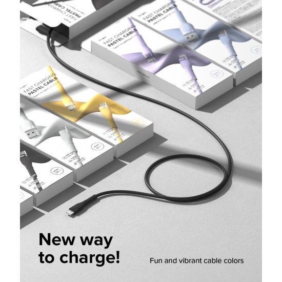 Καλώδιο Ringke Fast Charging Pastel Cable - C Type - C Type 1.2m Black (CB60174RS) Καλώδιο Ringke Fast Charging Pastel Cable - C Type - C Type 1.2m Black (CB60174RS)
