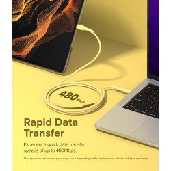 Καλώδιο Ringke Fast Charging Pastel Cable C Type - C Type 2m Yellow (CB60211RS) Καλώδιο Ringke Fast Charging Pastel Cable C Type - C Type 2m Yellow (CB60211RS)