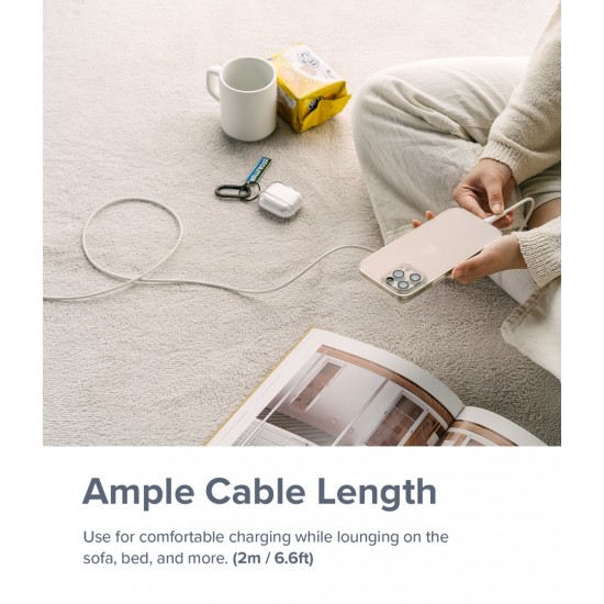Καλώδιο Ringke Fast Charging Pastel Cable - C Type - Lightning 2m White (CB60143RS) Καλώδιο Ringke Fast Charging Pastel Cable - C Type - Lightning 2m White (CB60143RS)
