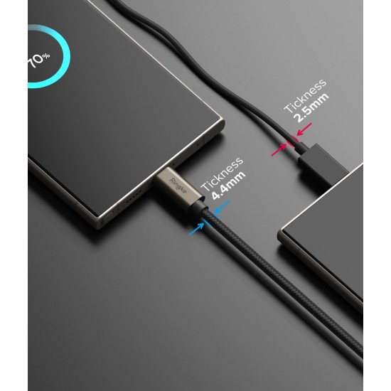 Καλώδιο Ringke Fast Charging Cable USB 3.2 Gen 2x2 USB-C 2m Black (CB806S02RS)