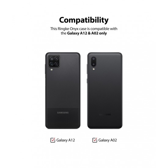 Θήκη Σιλικόνης Ringke Onyx Durable TPU Cover for Samsung Galaxy A12 / A02 Black Θήκη Σιλικόνης Ringke Onyx Durable TPU Cover for Samsung Galaxy A12 / A02 Black