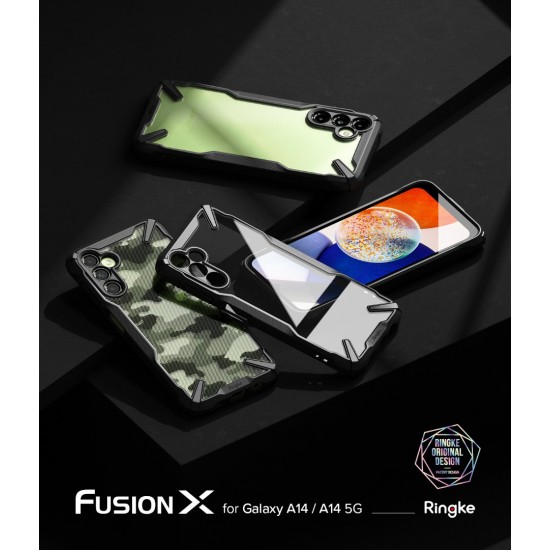 Θήκη Σιλικόνης Ringke Fusion X Case Armored Cover With Frame for Samsung Galaxy A14 / A14 5G (FX707E55) Black Θήκη Σιλικόνης Ringke Fusion X Case Armored Cover With Frame for Samsung Galaxy A14 / A14 5G (FX707E55) Black