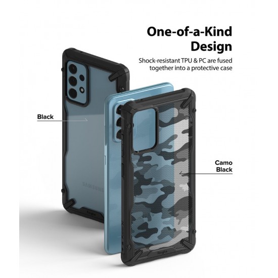Θήκη Σιλικόνης Ringke Fusion X durable PC Case with TPU Bumper for Samsung Galaxy Galaxy A52 / A52 5G / A52S 5G Camo black (XDSG0047)
