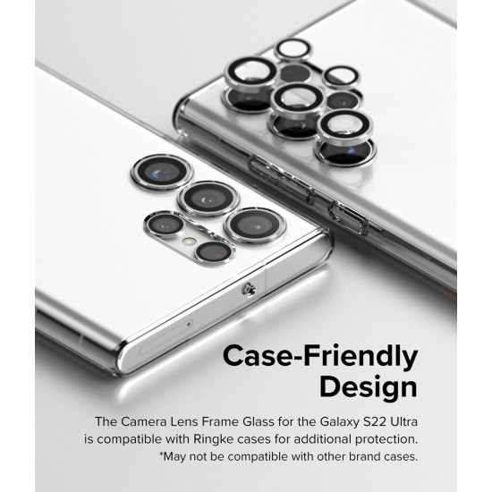 Γυαλί Προστασίας Κάμερας Ringke Camera Lens Frame Glass for Samsung Galaxy S22 Ultra (CM07419RS) Black
