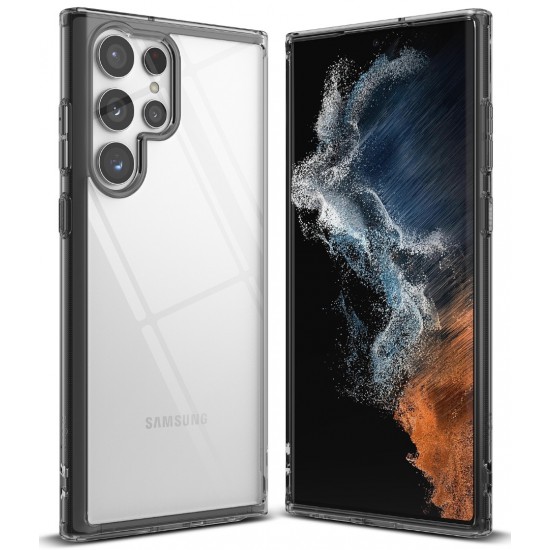 Θήκη Σιλικόνης Ringke Fusion TPU case with frame for Samsung Galaxy S22 Ultra transparent