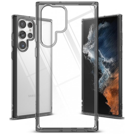 Θήκη Σιλικόνης Ringke Fusion TPU case with frame for Samsung Galaxy S22 Ultra transparent