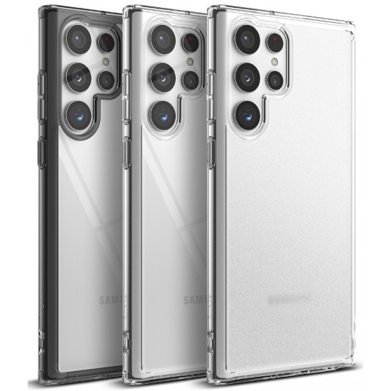 Θήκη Σιλικόνης Ringke Fusion TPU case with frame for Samsung Galaxy S22 Ultra transparent