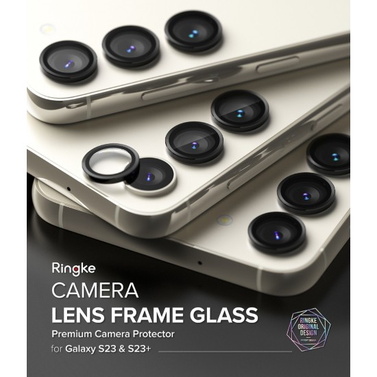 Γυαλί Προστασίας Κάμερας Ringke Camera Lens Frame Glass for Samsung Galaxy S23 / S23 Plus (CM01770RS) Black